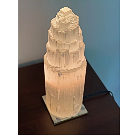 LAMPARA DE SELENITA BLANCA...