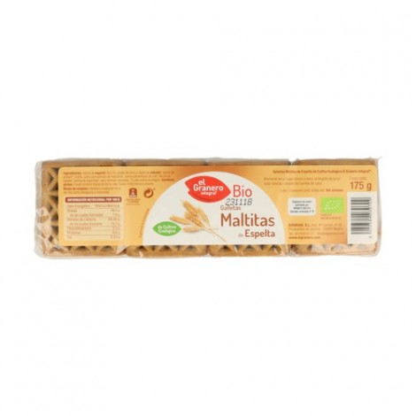 GALLETAS MALTITAS DE TRIGO ESPELTA BIO 230G - EL GRANERO