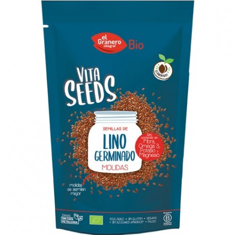 VITASEEDS SEMILLAS DE LINO GERMINADO MOLIDAS 200G - EL GRANERO