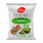 EXTRAFINAS TORTITAS DE ARROZ INTEGRAL CON PESTO 60GR - EL GRANERO
