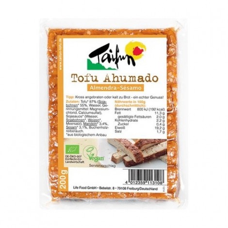 TOFU AHUMADO CON ALMENDRA Y SESAMO BIO 200G - TAIFUN