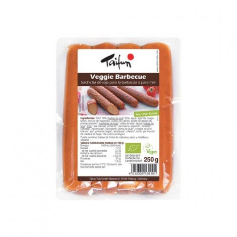 SALCHICHAS VEGGIE BRATWURST SABOR BARBACOA BIO 250G - TAIFUN