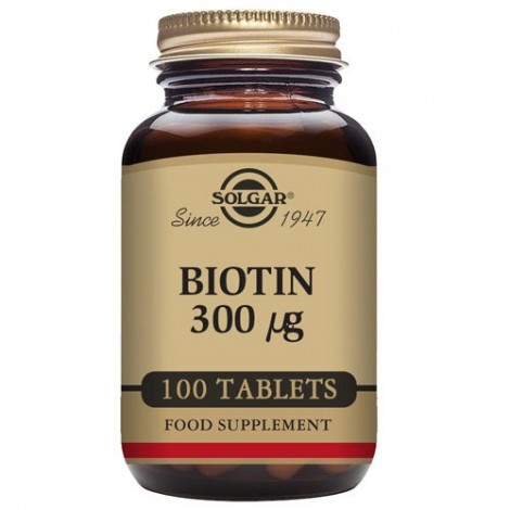 BIOTINA 300MCG 100 COMPRIMIDOS - SOLGAR