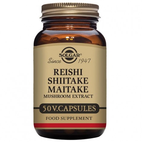 REISHI, SHIITAKE Y MAITAKE (EXTRACTO DE HONGOS) 50CAPS VEG - SOLGAR