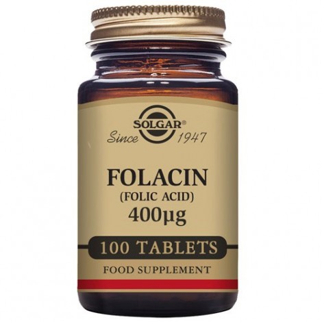 FOLACÍN. ÁCIDO FÓLICO 400 µG 100 COMPRIMIDOS - SOLGAR