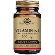 VITAMINA K1 (FITONADIONA) 100 ΜG 100 COMPRIMIDOS - SOLGAR