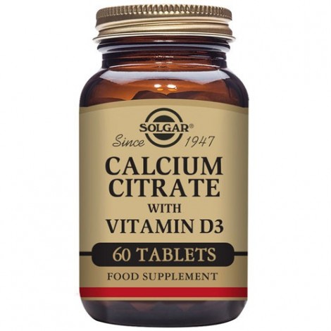 CITRATO DE CALCIO CON VITAMINA D3 60 COMPRIMIDOS  - SOLGAR