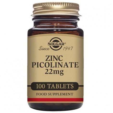 PICOLINATO DE ZINC 22 MG 100 COMPRIMIDOS - SOLGAR