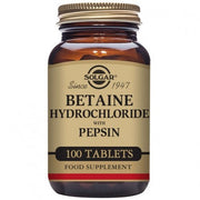BETAÍNA CLORHIDRATO CON PEPSINA 100 COMPRIMIDOS - SOLGAR