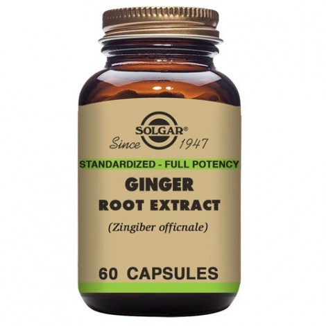 JENGIBRE EXTRACTO DE RAÍZ (ZINGIBER OFFICINALE) 60CAPS VEG - SOLGAR