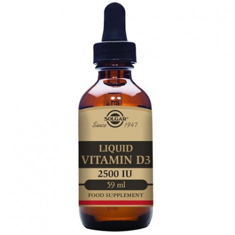 VITAMINA D3 LÍQUIDA 2500 UI (62,5 µG) SABOR NARANJA NATURAL 59 ML - SOLGAR