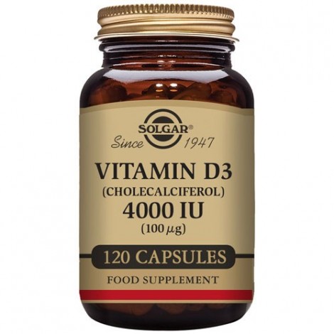 VITAMINA D3 4000 UI (100 ΜG) (COLECALCIFEROL) 120CAPS VEG - SOLGAR