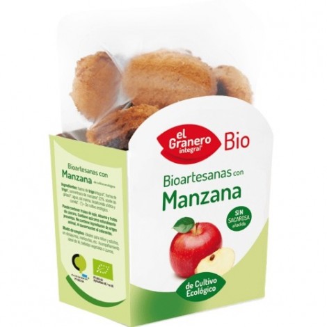GALLETAS ARTESANAS CON MANZANA BIO 250G - EL GRANERO
