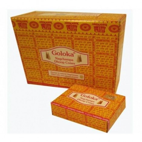 INCIENSO NAG CHAMPA 10 CONOS - GOLOKA