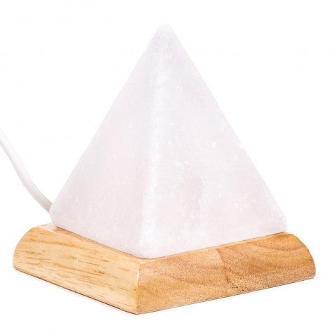 LAMPARA DE SAL PIRAMIDE USB + LED 9CM - PHOENIX