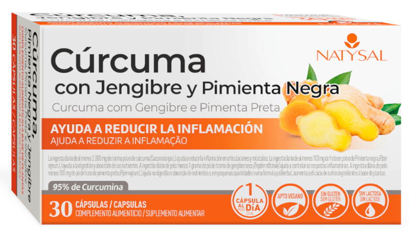 CURCUMA JENGIBRE PIMIENTA 30CAP - NATYSAL