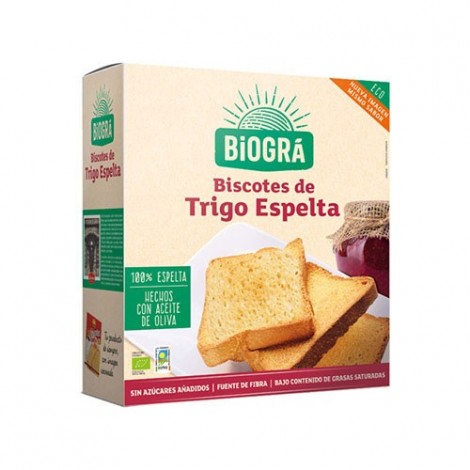 BISCOTES DE ESPELTA SIN AZUCAR ECO 270G - BIOGRA