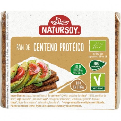 PAN DE CENTENO PROTEICO BIO 250G - NATURSOY