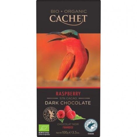 CHOCOLATE FRAMBUESA 55% CACAO 100GR - BIO CACHET