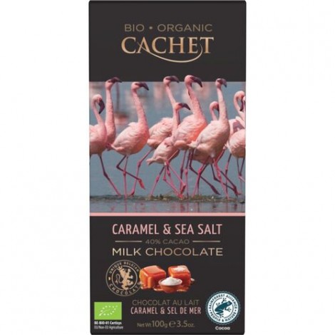 CHOCOLATE CARAMELO  Y FLOR DE SAL 40% CACAO 100GR - BIO CACHET