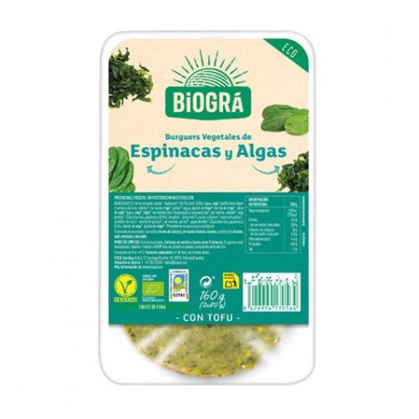 BURGER DE ALGAS Y ESPINACAS (HORNEADA) 160G - SORRIBAS