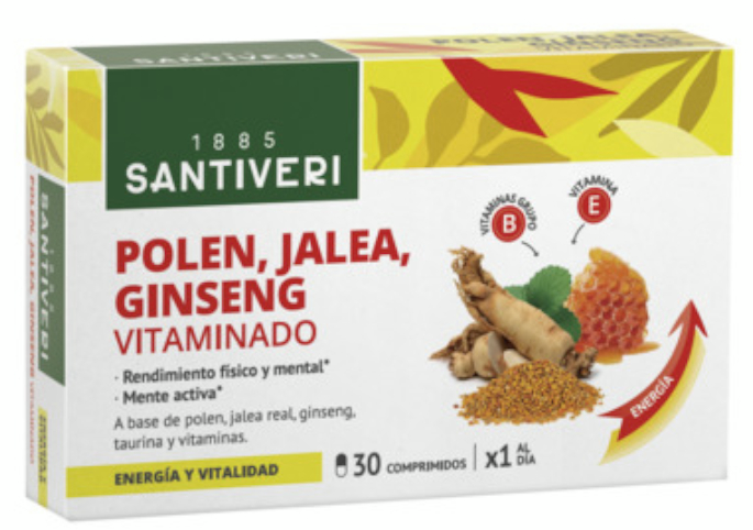 POLEN+JALEA+GINSENG 30 COMP - SANTIVERI
