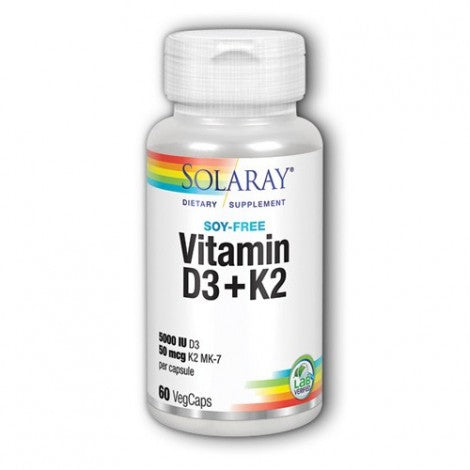 VITAMINA D3 + K2 (MK7) 60CAPS - SOLARAY