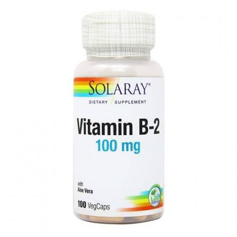 VITAMINA B-2 100MG 100 VEGCAPS - SOLARAY