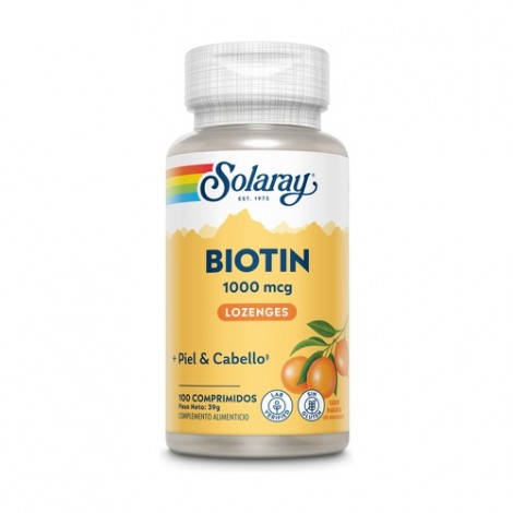 BIOTIN 1000MCG 100 COMP SUBLINGUAL - SOLARAY