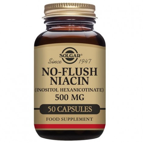 NIACINA NO RUBORIZANTE 500 MG 50CAPS VEG - SOLGAR