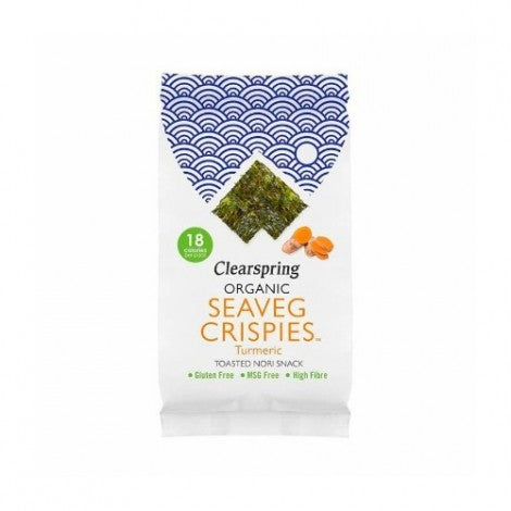 SNACK DE ALGA NORI SEAVEG CRISPIES CON CURCUMA 4G - CLEARSPRING ORGANIC