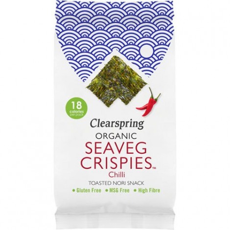 SNACK DE ALGA NORI SEAVEG CRISPIES CON CHILI 4G - CLEARSPRING ORGANIC