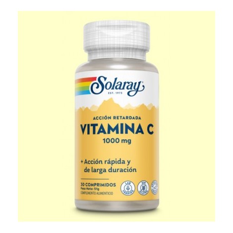 VITAMINA C 1000 MG A/R 30 COM - SOLARAY