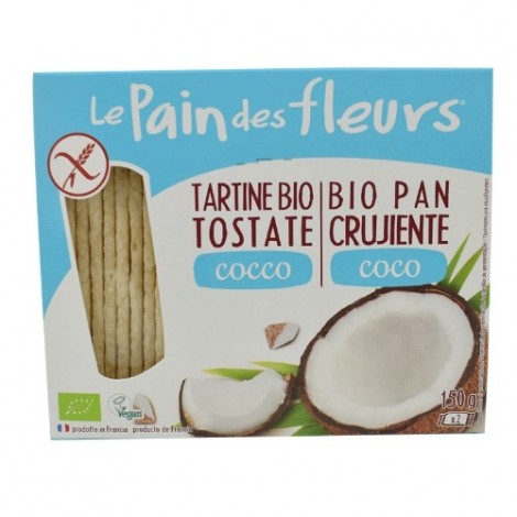 PAN CRUJIENTE CON COCO SIN GLUTEN BIO 150G - LE PAIN DES FLEURS