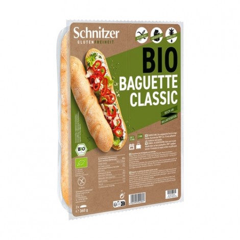 PAN BAGUETTE CLASICO S/G 360G - SCHNITZER