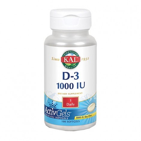 VITAMINA D-3 1000UI 100CAPS - KAL