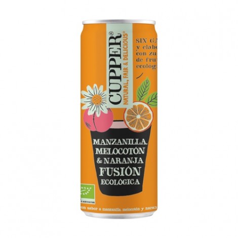 BEBIDA DE MANZANILLA MELOCOTON Y NARANJA 250ML BIO - CUPPER