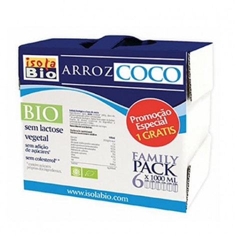 PACK BEBIDA DE ARROZ Y COCO BIO 1L 6UDS - ISOLA BIO
