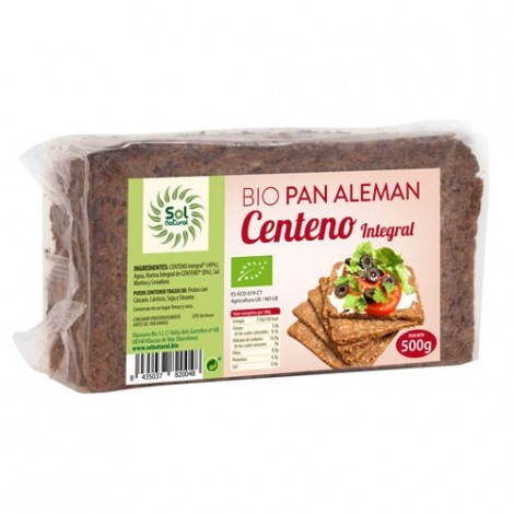 PAN ALEMAN DE CENTENO INTEGRAL BIO 500G - SOL NATURAL