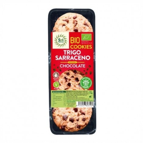 COOKIES DE TRIGO SARRACENO Y CHOCOLATE BIO 170G - SOL NATURAL