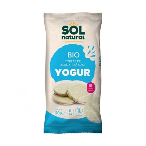 TORTAS DE ARROZ CON YOGUR NATURAL BIO 100G - SOL NATURAL
