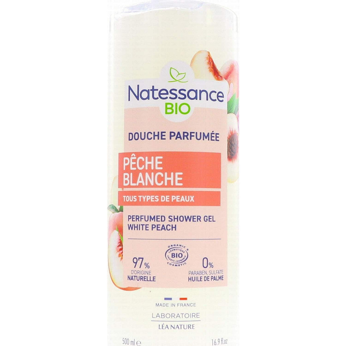 GEL DUCHA MELOCOTÓN BLANCO BIO 500ML - NATESSANCE