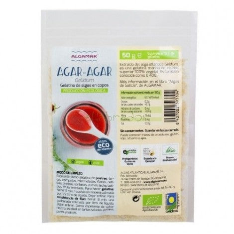 AGAR AGAR EN COPOS 50G - ALGAMAR