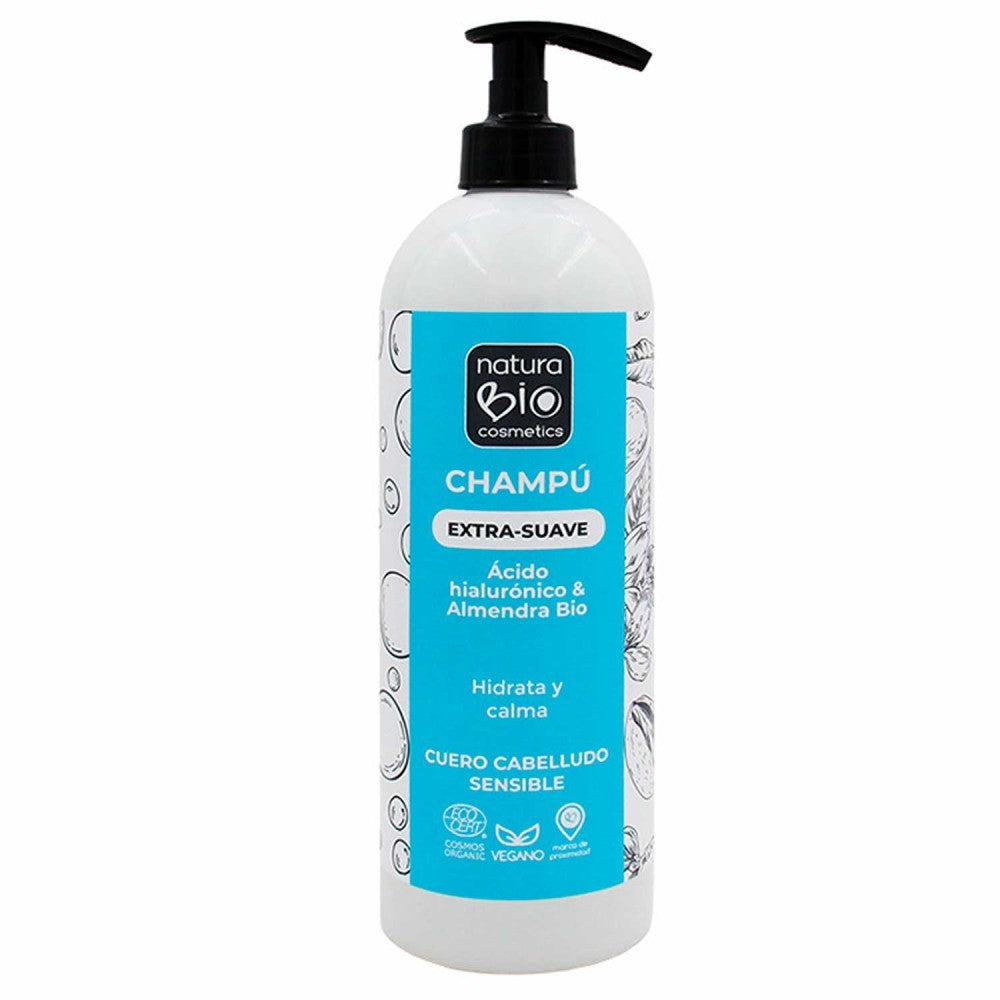 CHAMPU EXTRA SUAVE 740 ACIDO HIALURONICO & ALMENDRAS BIO 740ML - NATURA BIO