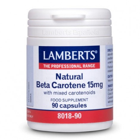 BETA CAROTENO NATURAL 15MG 90 CAPS - LAMBERTS
