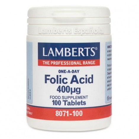 ÁCIDO FÓLICO 400 MCG 100 TABS - LAMBERTS