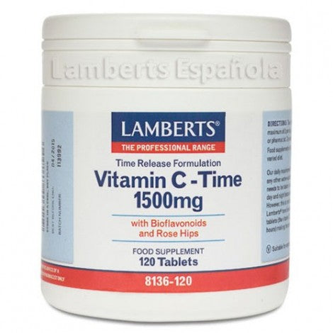 VITAMINA C 1500 MG. LIBERACIÓN SOSTENIDA 120 TABS - LAMBERTS