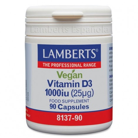 VITAMINA D3 VEGANA 1000 UI (25 ΜG) 90 CAPS - LAMBERTS