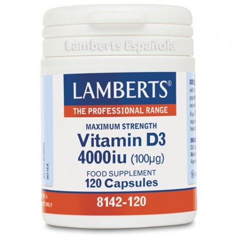 VITAMINA D3 4000UI (100 ΜG) 120 CAPS - LAMBERTS