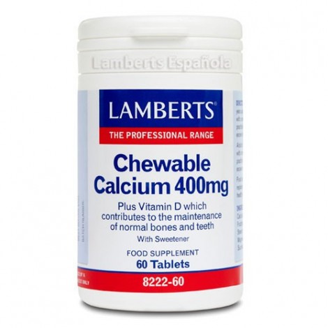 CALCIO MASTICABLE 400 MG 60 TABS - LAMBERTS